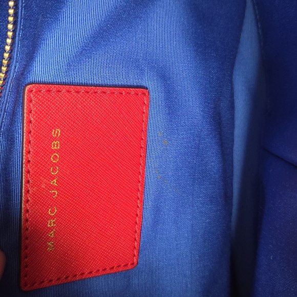 Marc Jacobs Logo Shopper East West Red Saffiano Leather - Picture 6 of 13